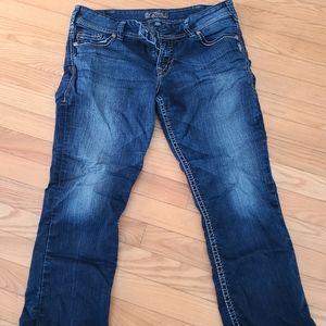 Gently used womens silver capris